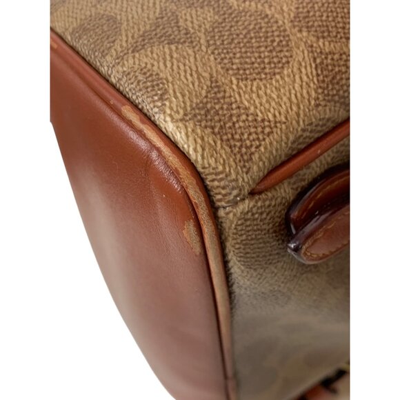 COACH Signature Canvas & Leather Carrie Backpack RA10079 - Picture 11 of 13